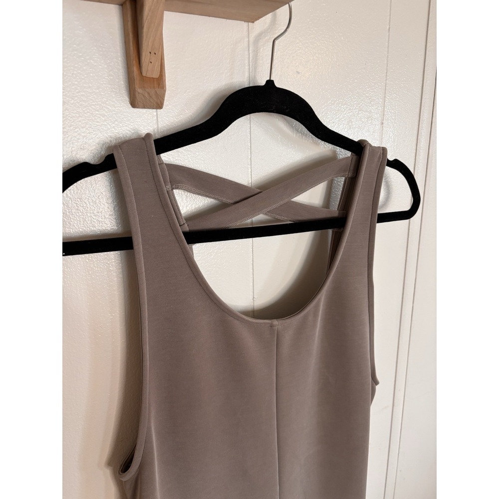 Spiritual Gangster Women's XS Klum Jumpsuit‎ Sleeveless One Piece Taupe Stretch - Picture 4 of 7